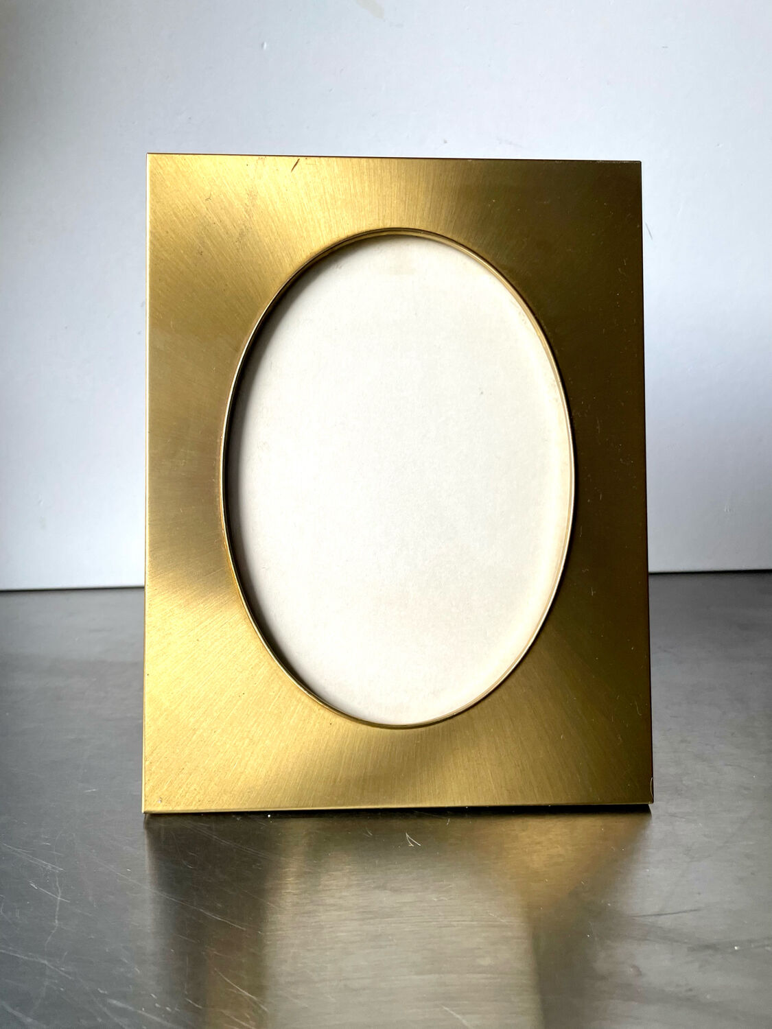 Danish Design vintage MCM  scandinavian brass frame 22.5 cm x 17 cm