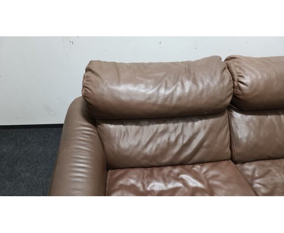 Vintage Brown Leather Sofa By Rolf Benz Selency Vintage Brown Leather Sofa By Rolf Benz, American Furniture Warehouse Italian Leather Sofa