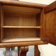 Large buffet with 2 bodies in walnut and marble