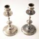Pair of metal candlesticks