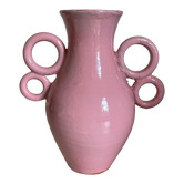Handmade XL Circular Ceramic Abstract Vase