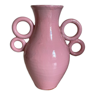 Handmade XL Circular Ceramic Abstract Vase