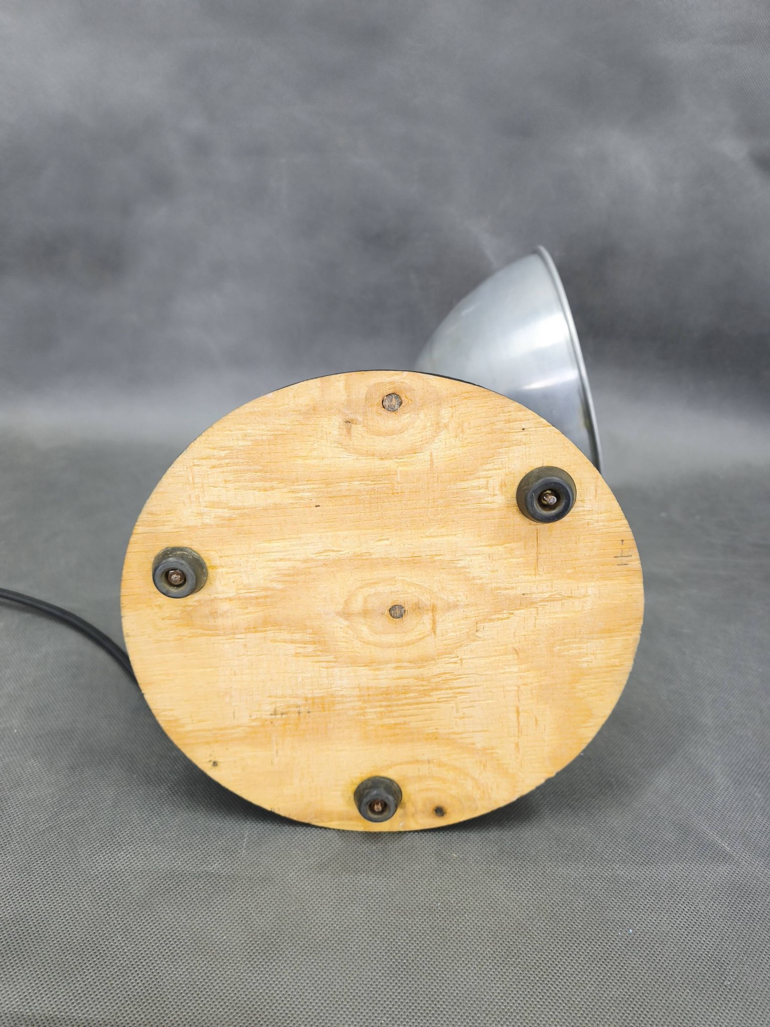 1940 industrial table lamp in aluminium and metal, Czechoslovakia