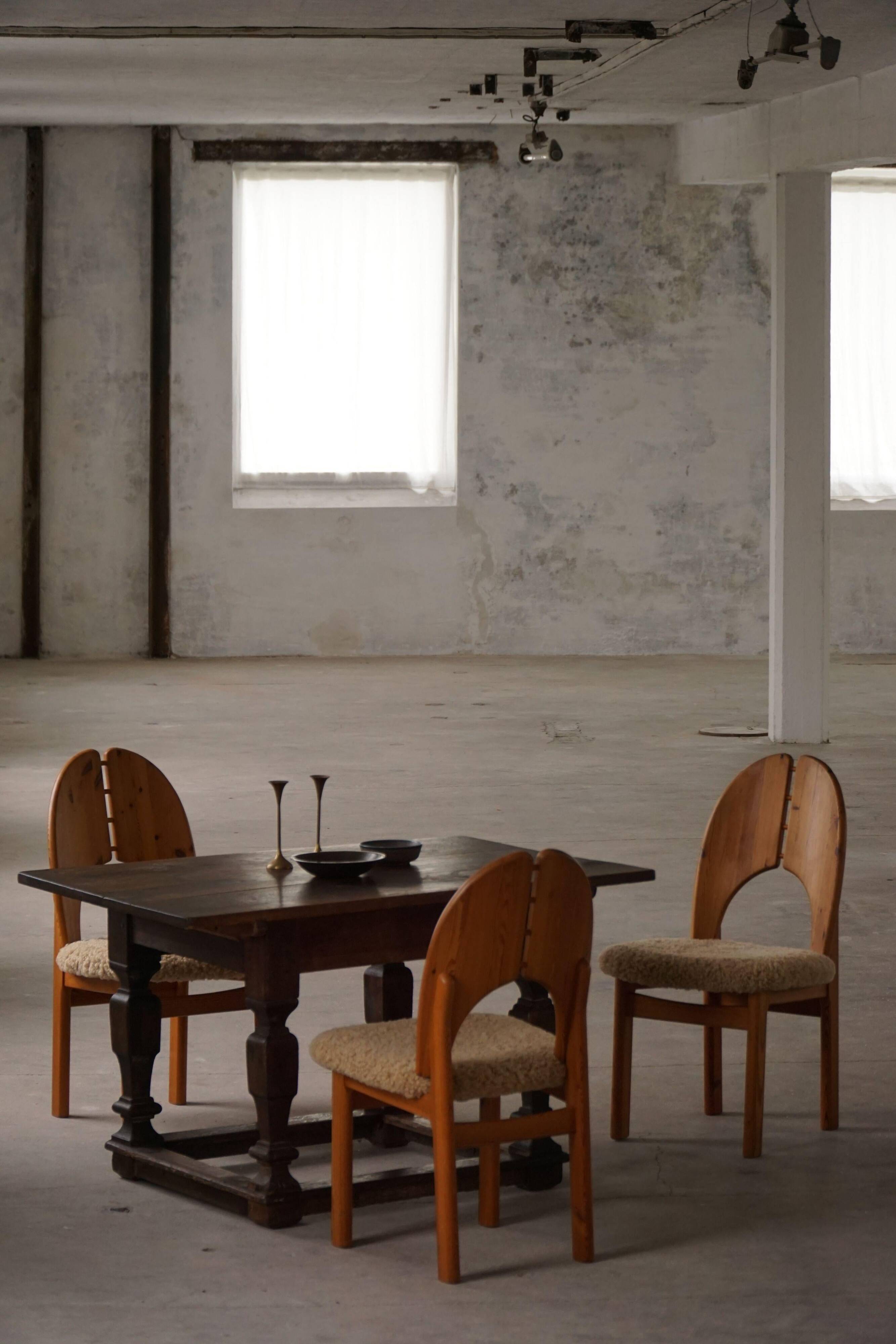 19th-century Baroque side table in oak, Danish cabinetmaker, 1800s