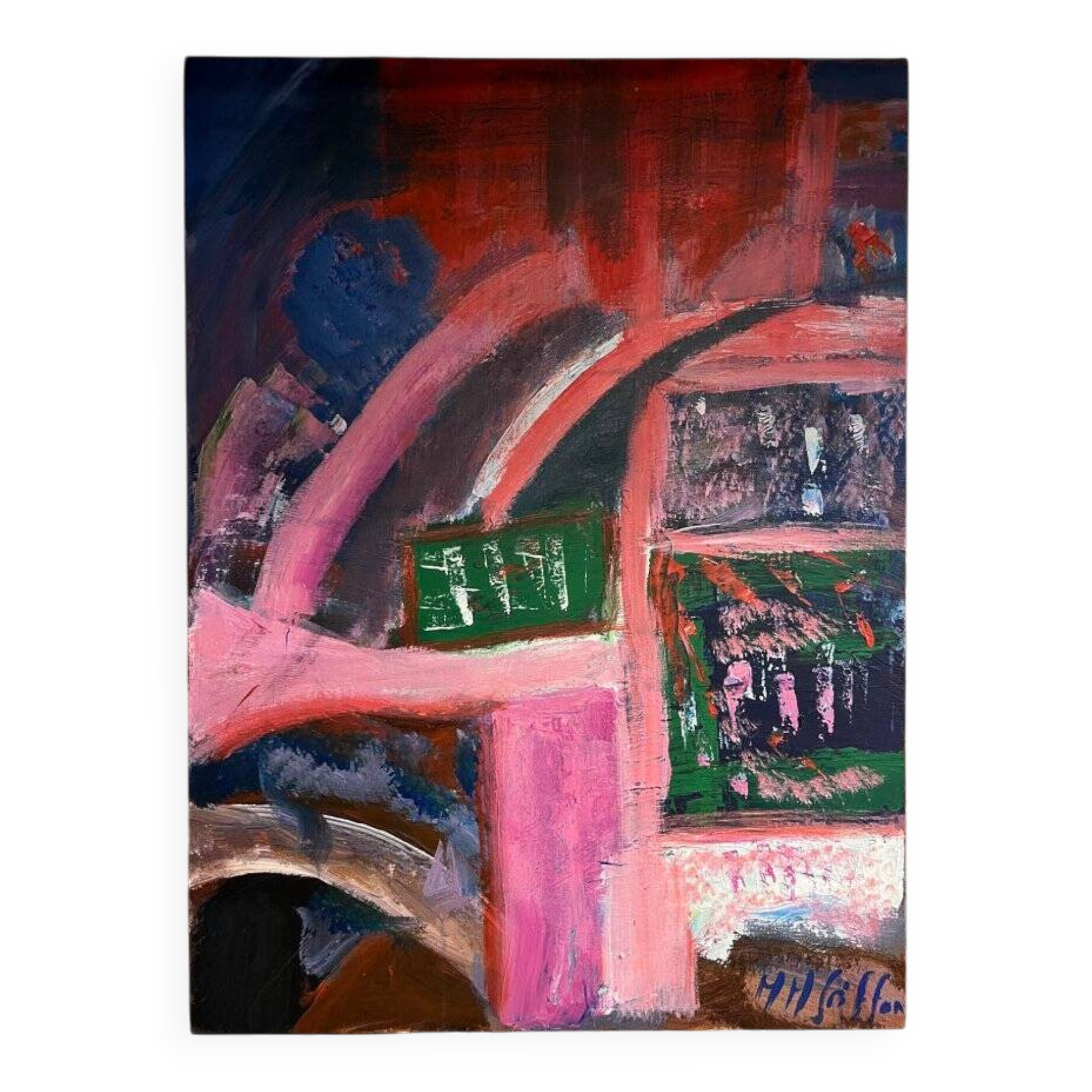 Contemporary painting signed