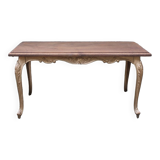Table basse ancienne dorée et bois