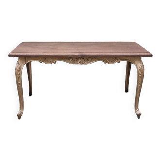 Old gold coffee table and wood