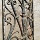 Old iron door grille window grille