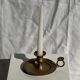 Antique gold hand candlestick with a handle fixed by 3 rivets H8 D13