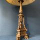 Antique lamp in gilded carved wood, tripod, Napoleon III, 19th century