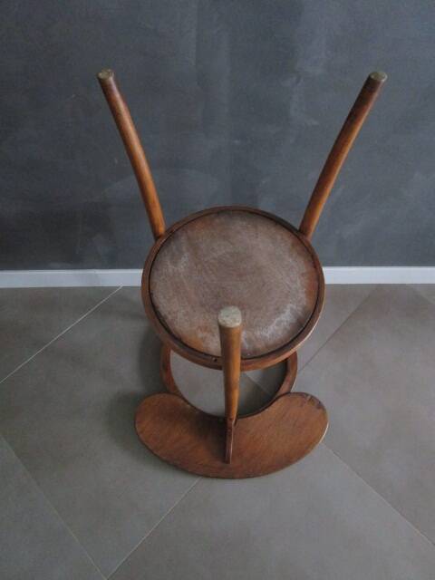 Small old Thonet style dressing table with earthenware basin