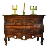 Provençal chest of drawers in solid walnut from Nîmes, Louis XV period