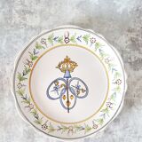 Old Ceramic Plate of Nevers of the Centenary of the French Revolution S.XIX