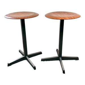 lot de 2 tabourets vintage