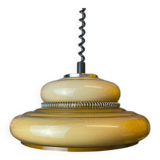 Acrylic retractable pull down pendant lamp