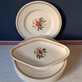 Set of 8 hand-painted dinner plates