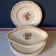Suite de 8 assiettes plates peintes main