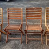 4 teak garden chairs