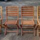 4 teak garden chairs