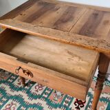 Desk with feet turned in oak