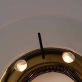 Pendant Light in Glass and Brass from Stilnovo, Italy, 1950s