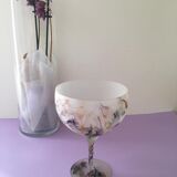 Vase ou coupe sur pied en verre opaque (K&K Styling)