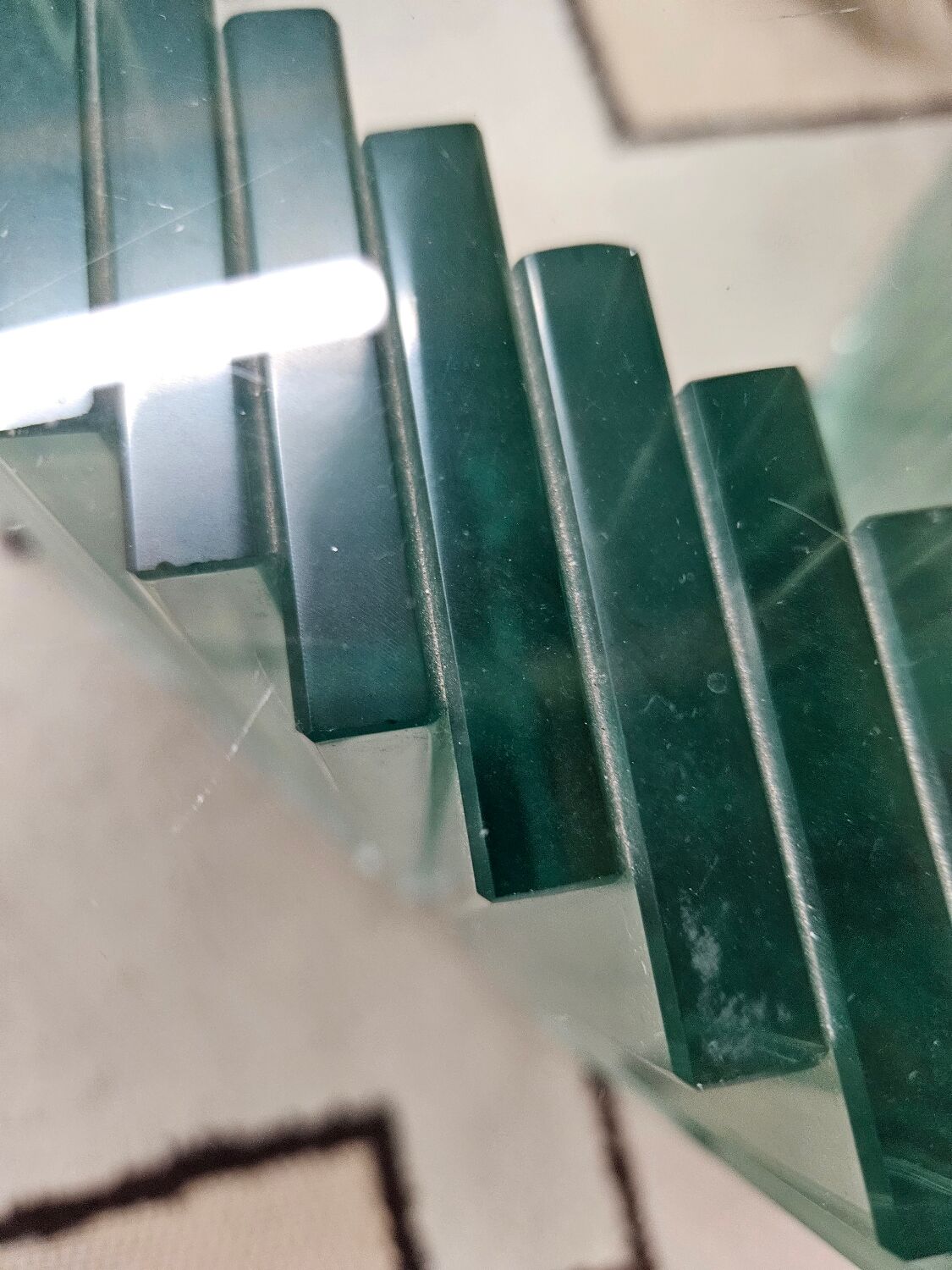 Italian glass coffee table 1970s