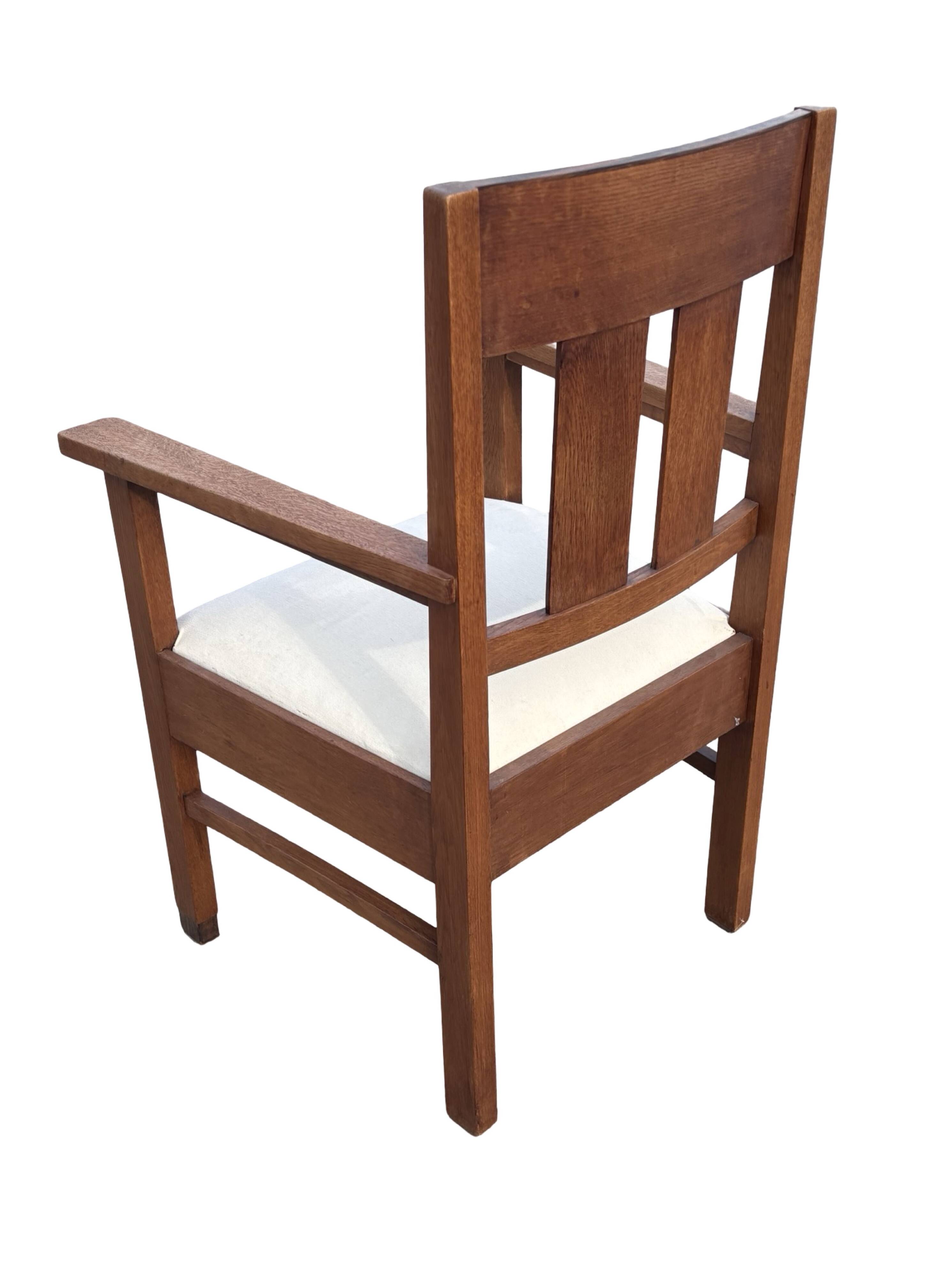 Set of four Art Deco chairs oak Amsterdam School Design 30's