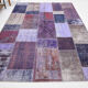 Purple tones vintage patchwork rug 304x215cm