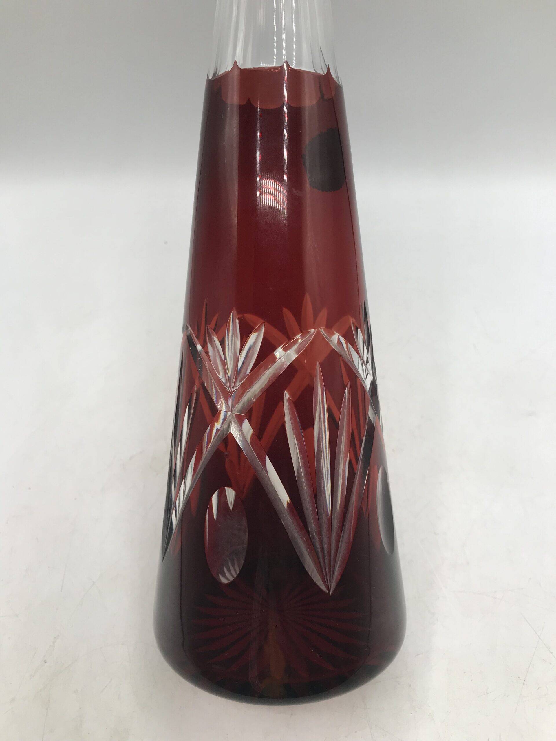 Art Deco crystal carafe Val Saint Lambert