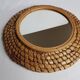 Round mirror in braided straw "bourgne" 40 cm