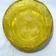 Rare Art Deco salad bowl by André Hunebelle in yellow molded pressed glass