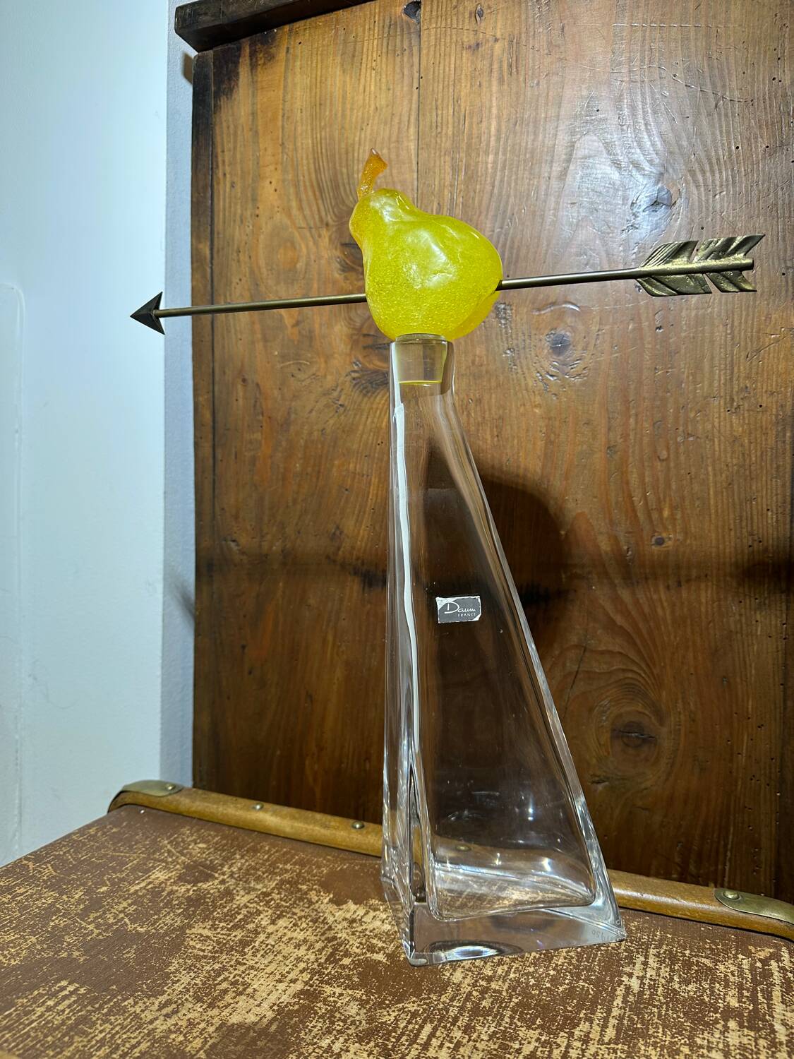 Daum France Crystal Pear Whiskey Decanter Numbered Hilton Mac Connico