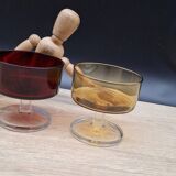 Set of 4 champagne glasses Cavalier Sweden Luminarc two-tone