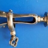 Napoleon III leg of lamb service, silver handle, stainless steel blade