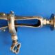 Napoleon III leg of lamb service, silver handle, stainless steel blade
