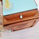 Art Deco bedside table in solid wood - blue top