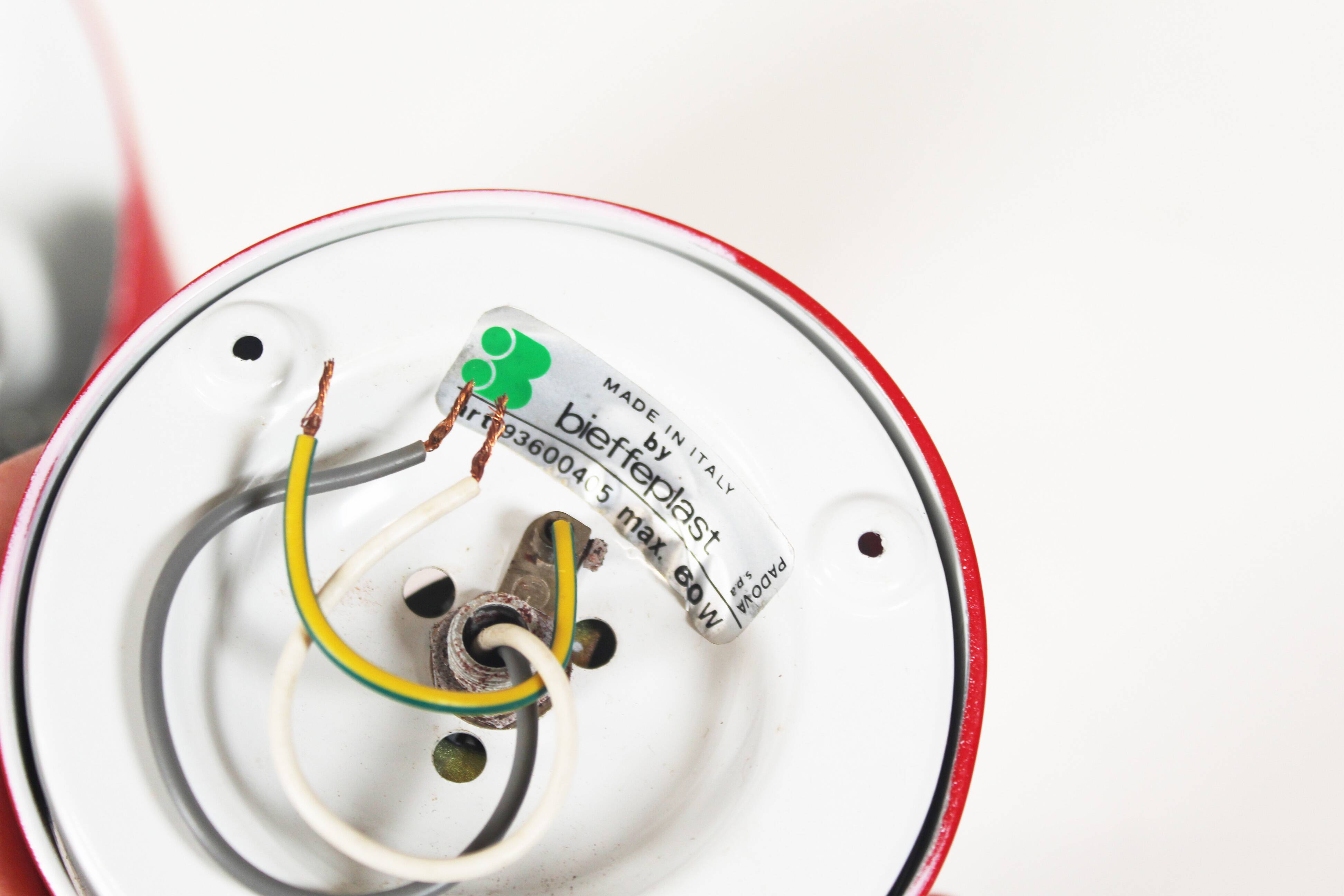 Original 1970's Pop art 'Obliqua' wall lamps by Ignazia Favata and Claudio Dini for Bieffeplast