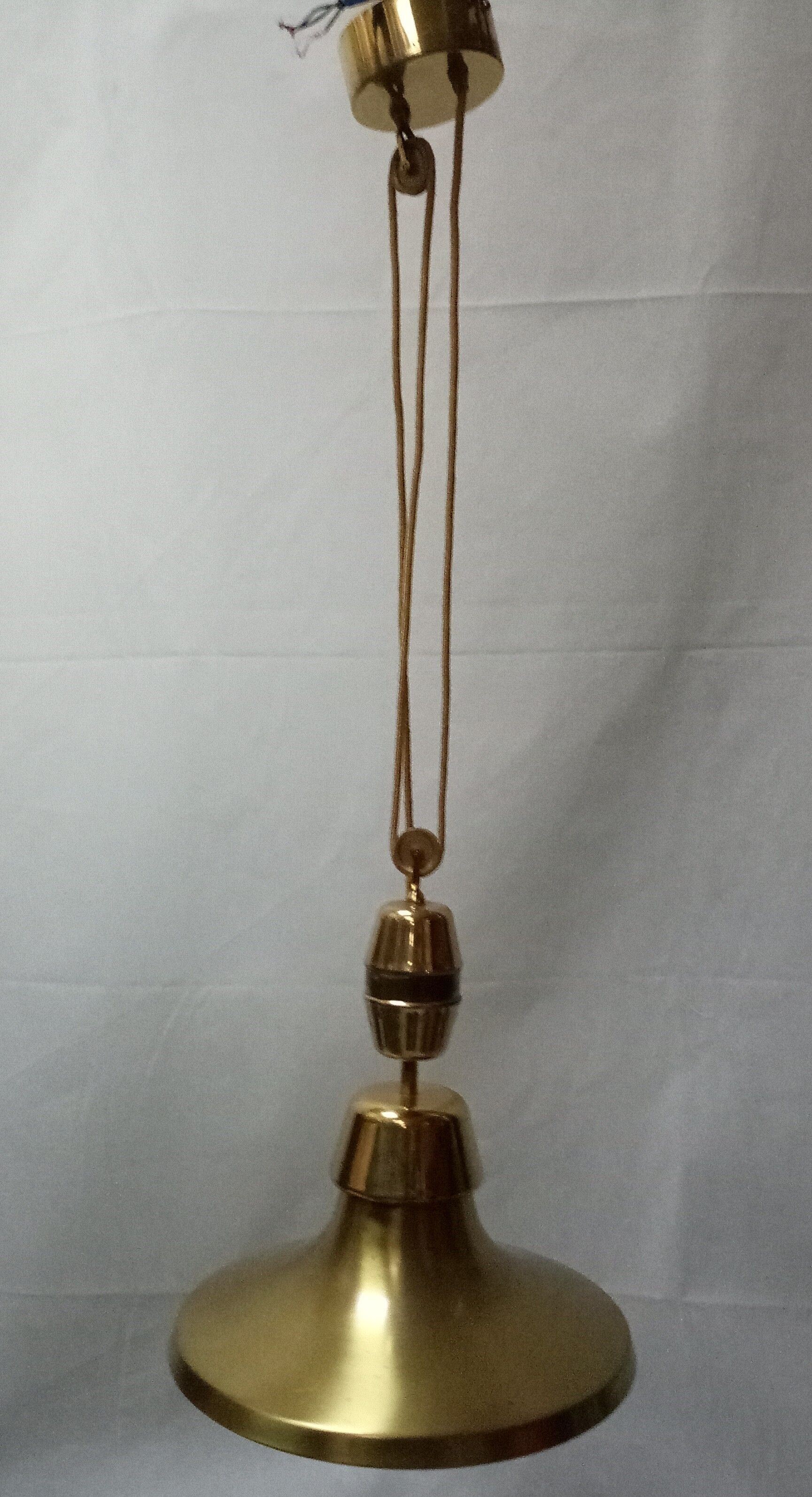 Adjustable scandinavian  brass ceiling lamp from the 70s