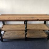 Draper in oak trade counter table / haberdashery