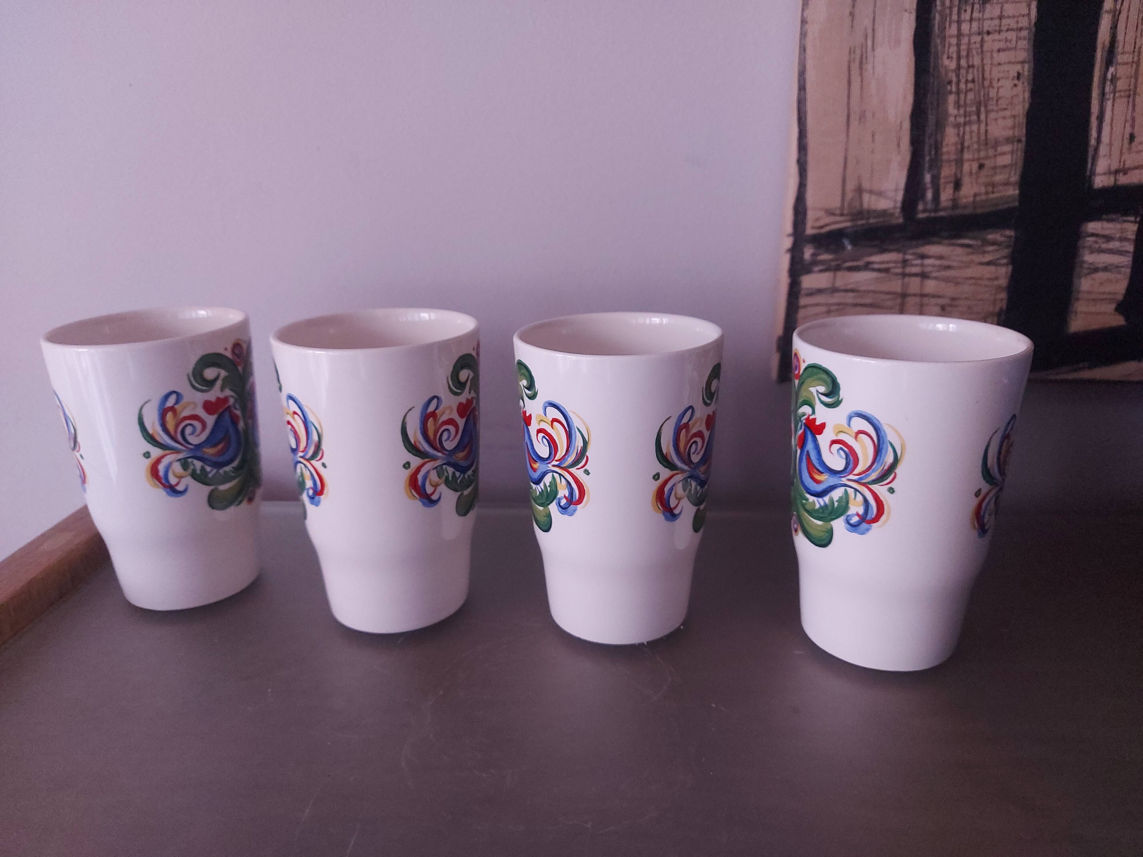 4 cups, Villeroy and Boch ceramic tumblers