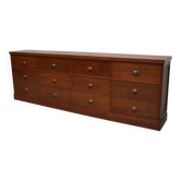 Large Vintage Dutch Oak Art Deco Shop Cabinet / Sideboard, 1930s