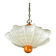 1960s Italian cocoon suspension, made of resin and pine wood.