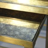 Set de 3 tables gigognes miroir 1950s