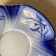 Assiettes  Sarreguemines décor Arum bleu cobalt
