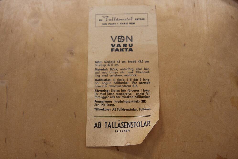 Set de 2 chaises en teck, Jan Hallberg, Edsbyverken, Suède, 1960