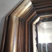 Mirror exotic wood patinated gold 1970