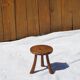 Old rustic milking stool