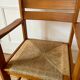 Armchair in elm and straw Maison Regain