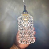 Vintage globe pendant in molded glass